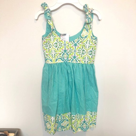 Aqua/Lime Sundress - Picture 1 of 3